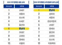 영남대, 2022 라이덴랭킹 ‘국내 6위’